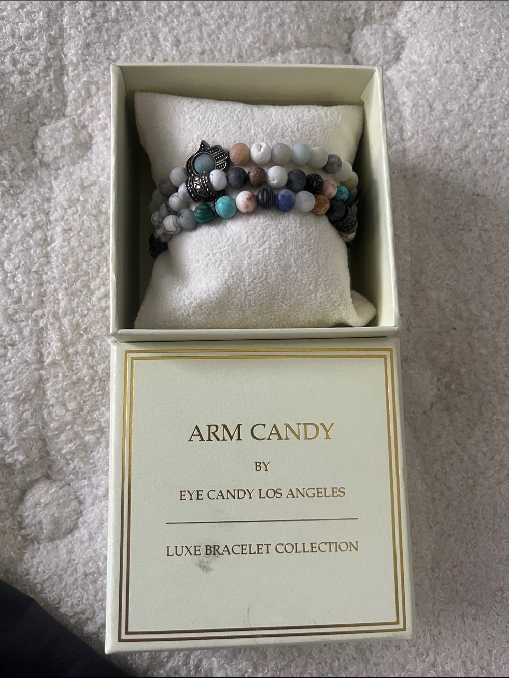 NWT Eye Candy Los Angeles Luxe Arm Candy Beaded Bracelet Stack Set